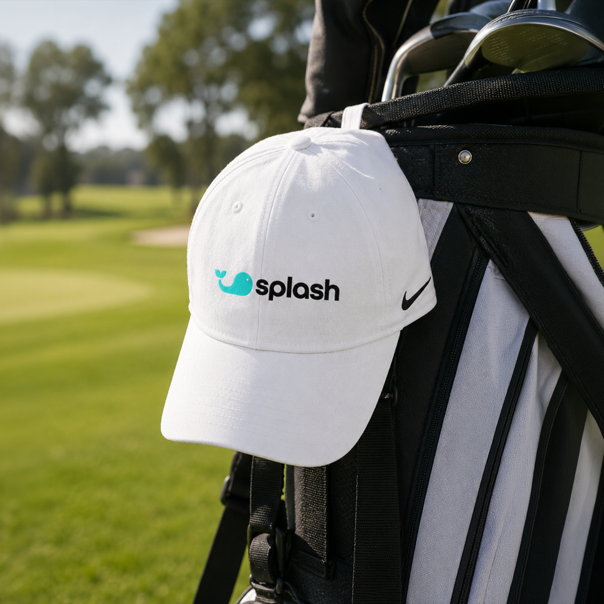 "Splash Sports" Nike Heritage Hat - White
